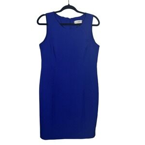 Kasper Cobalt‎ Blue Dress Sleeveless Sheath Career Workwear Dress 10P